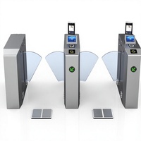 Tourniquet de contrôle d'accès Prix usine Acier inoxydable 304 Lecteur de code QR Barrière à ailettes Protection IP54 Fonction anti-pincement Moteur sans balais