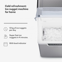 Machine à glaçons en pépites Glacial Pro, mode rapide, compresseur 200 W, 15 kg/jour, fonctionnement silencieux, usage domestique et hôtelier