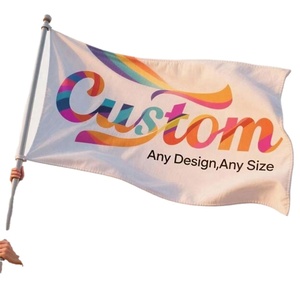 Drapeau personnalisé en polyester 3x5 pieds, prix de gros, vente chaude en Chine, avec design sur mesure pour la publicité extérieure - Product Image 1