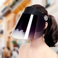 Haute qualité 2025 grand bord visage couvrant hommes femmes fête Festival mode coloré Pvc Transparent Uv protéger pare-soleil casquettes