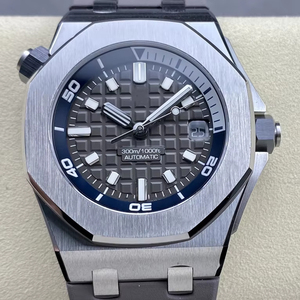 Montre mécanique de luxe de qualité supérieure, étanche, 42 mm, mouvement ZF Factory 4308, cadran gris luminescent, montre de plongée super Diver 15720 - Product Image 1