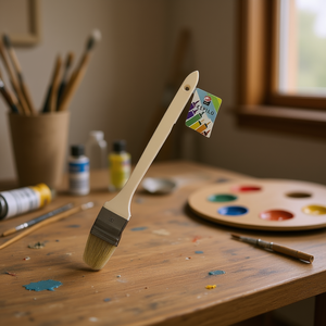 Pinceau courbé de 1,5 pouce CEPILLO avec poils en soies, qualité supérieure, pinceaux d'art - Product Image 3