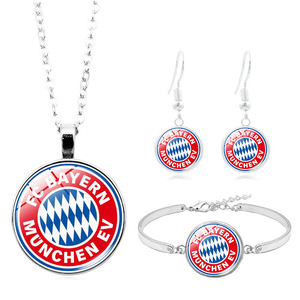 <span class=keywords><strong>Ensemble</strong></span> de colliers en pierre naturelle de style punk avec emblème de club de football européen, bijoux à la mode transfrontalière européenne et américaine - Product Image 5
