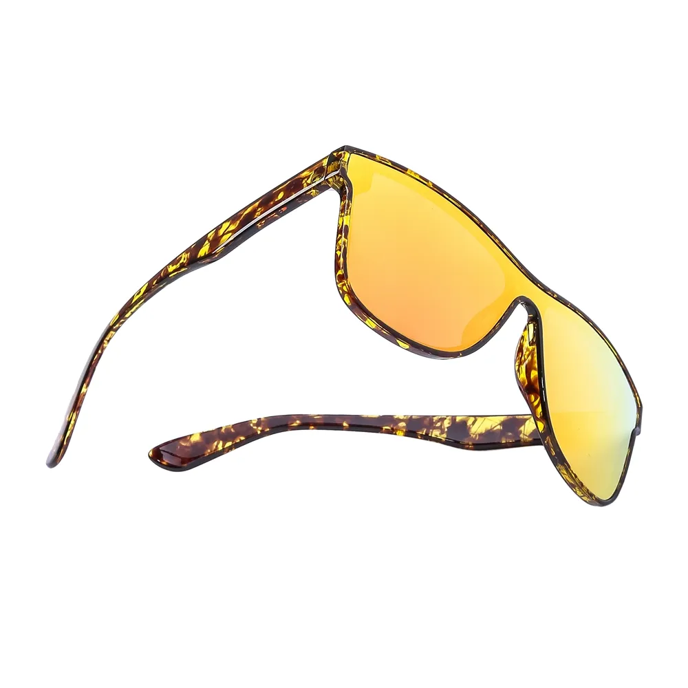 Shiny tortoise frame gold mirrored sunglasses Seawater prevention unisex sport sunglasses