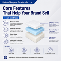 Matelas en mousse à mémoire de forme chinoise 90x200 et mousse densité D45, vente en gros directe usine, taille personnalisée pour maison, hôtel, OEM, approvisionnement en vrac