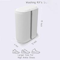 Sac de nettoyage pour chaussures portable et réutilisable, compatible lave-linge, pour baskets, en polyester chenille, avec fermeture éclair, nouveau style 2026, OEM/ODM