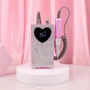 Máquina de manicura profesional con logotipo personalizado, potente, 35000 rpm, diseño de corazón de diamante, recargable. - Product Image 5