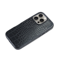 Étui de téléphone en similicuir gaufré, motifs multiples, antidérapant, antichoc, avec grande découpe pour appareil photo, pour iPhone