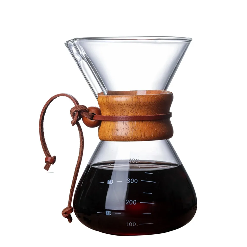Q חדש בטפטוף קפה תה סיר 400Ml 600ml 800ml זכוכית קפה שיתוף סיר מכונת קפה