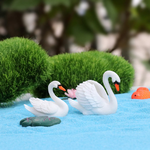 Fai da te casa delle bambole giocattolo in miniatura figurina animale simulato auto sabbia tavolo decorazione paesaggistica <span class=keywords><strong>cigno</strong></span> <span class=keywords><strong>nero</strong></span> - Product Image 5