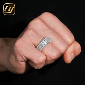 Anillo de Boda Unisex Moderno CHOYUE CYR9607 con Diamante Cultivado en Laboratorio Certificado por IGI, Plata de Ley, Oro Blanco y Baño de Rodio, Brillante - Product Image 5