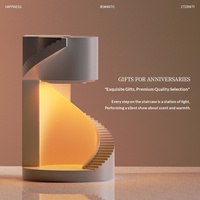 Lampe chauffe-cire électrique de luxe en cristal, réglable en hauteur, avec minuterie et intensité variable, pour aromathérapie à domicile