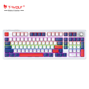 T-Wolf T78 <strong>Wireless</strong> BT Tri-Mode <strong>Mechanical</strong> <strong>Keyboard</strong> With Display Knob Game <strong>Keyboard</strong> Custom <strong>UK</strong> US Spain Layout RGB Backlit Pc - Product Image 1