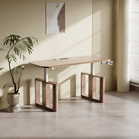 Bureau Ergonomique Intelligent en Acier Inoxydable pour Chambre à Coucher, Table Électrique Réglable en Hauteur avec Moteur, Design Moderne et Durable