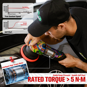 Polisseuse de voiture de 5 pouces 1000W 110-240V à double action orbitale 15mm Câble détachable pour l'entretien et la peinture des voitures - Product Image 2