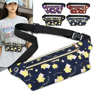 Women's Waist Bag Double Zipper Pockets Cartoon Print Portable Outdoor Chest Bag For Everyday Use - Product Image 2