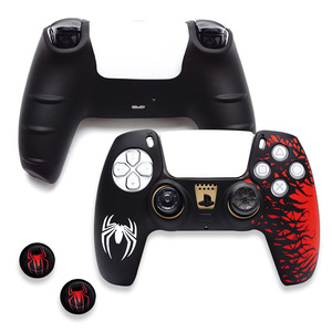 Coque en silicone à motif d'araignée pour manette <span class=keywords><strong>PS5</strong></span>, coque antidérapante avec 2 capuchons pour joysticks pour <span class=keywords><strong>Playstation</strong></span> 5 - Product Image 4
