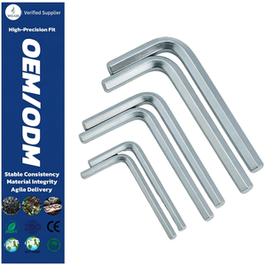 Hex <b>Key</b> Set Allen Wrench Furniture Assembly Blue Zinc Carbon Steel L-shaped Metric Short Arm Household DIY Multi Size Kit - Product Image 1