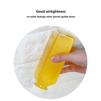 Sans BPA 60ml 4oz 350ml 12oz 500ml 16oz 32oz Bouteilles en plastique PET carrées françaises vides pour boisson jus lait thé avec bouchons