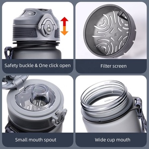 Bình nước thể thao nhựa Tritan không BPA, dung tích <span class=keywords><strong>1</strong></span> lít (32oz), có thể tái sử dụng, thương hiệu KANGZYUAN, dùng cho cắm trại, leo núi, du lịch - Product Image 4