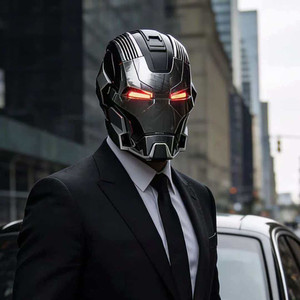 Maschera Indossabile <span class=keywords><strong>Iron</strong></span> <span class=keywords><strong>Man</strong></span> Mk17 <span class=keywords><strong>1</strong></span>:<span class=keywords><strong>1</strong></span> con Attivazione Vocale e Deformazione, Modello Derivato dai Film, Giocattolo per Bambini, Regalo di Compleanno per Ragazzi - Product Image 1
