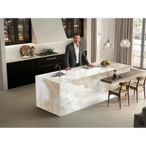Losas de porcelana de piedra sinterizada pulida brillante Delmare 1600x3200mm para encimeras de cocina y pasillos 160x320 cm diseños de granito - Product Image 3