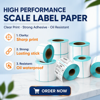 Rouleaux de papier adhésif thermique pour étiquettes, machine de pesage électronique, taille personnalisée, autocollant de code-barres et de prix, export direct usine OEM