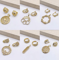 Parure de bijoux Xuping plaqué or 14K/24K avec pendentif et boucles d'oreilles en zircon pour femme, coffret cadeau