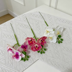 Orchidée Phalaenopsis Artificielle Paulon, 23 cm de Haut, Tige Unique, en Plastique Souple, Décoration de Table, Mariage, Décoration Intérieure - Product Image 3