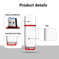 Flashdisk USB Putih Kompak dengan Tali Warna-warni, Desain Tutup Anti Hilang, Logo Cetak Kustom, untuk Penggunaan Sehari-hari dan Bisnis