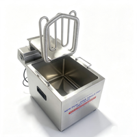 Freidora Eléctrica Comercial Hansu de 12L con Doble Temperatura, Ahorradora de Aceite, Alta Potencia 3500w