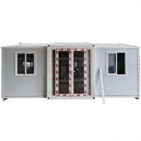Maison préfabriquée à double aile extensible, station médicale, conteneur mobile, pièce extérieure temporaire pliable, maison préfabriquée d'urgence