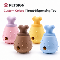 Jouet interactif pour chien Petsign, distributeur de friandises, jouet à mâcher en silicone, puzzle d'alimentation, jeu d'entraînement à la consommation lente pour chiot, chien de petite et moyenne taille