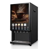 Distributeur automatique de jus et de café instantané multi-saveurs, base en acier inoxydable, écran tactile, compatible SDK, IA, paiement par pièces, QR code et jetons