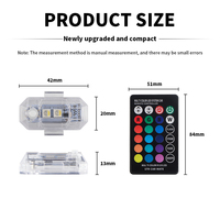 Kaidengzhe - Lumière stroboscopique à 7 couleurs - RC - USB - LED - Anti-collision - Avion - Vol de nuit - Mini signal lumineux clignotant - Lumière d'avertissement