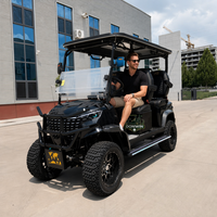 Voiturette de golf électrique tout-terrain surélevée 4 places avec batterie au lithium 72V