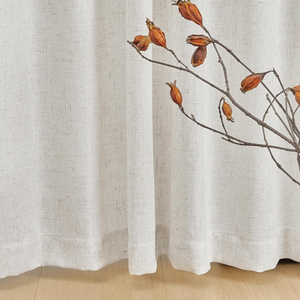 Rideaux en lin et coton durables en gros <span class=keywords><strong>pour</strong></span> salon Rideaux semi-transparents naturels - Product Image 6