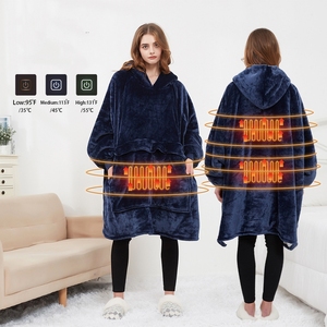 Manufacturer Adults <strong>Men</strong> Women Cozy Warm Soft Heated Electric Heating Wearable Winter <strong>Hoodie</strong> <strong>Blanket</strong> - Product Image 1