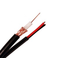 Cable coaxial serie RG con 2 cables de alimentación Cable coaxial RG59 con conductor de cobre CCA CU y PVC para cables de comunicación