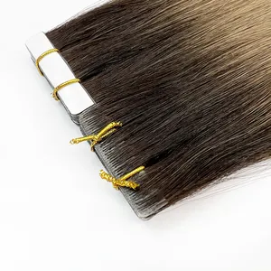 Ultra Invisible Ombre Tape Hair Extensions Top Quality Skin Weft Tape In Virgin Human Hair