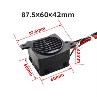 Accessoires d'isolation d'incubateur mini radiateur soufflant dc 12v 24v ac 110v 220v chauffage céramique thermostatique PTC