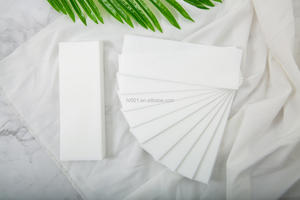 Logo personalizzato <span class=keywords><strong>strisce</strong></span> di cera monouso per la depilazione del corpo non tessuto di carta oleata depilatoria - Product Image 4