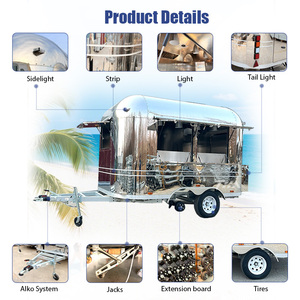 Concession mobile en acier inoxydable Hamburger Pizza Caravan Food Truck Remorque à vendre - Product Image 4
