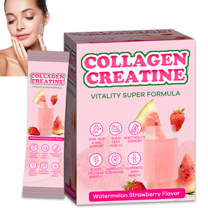 Polvo de Monohidrato de Creatina OEM con colágeno y electrolito, creatina de fresa y sandía para mujeres, polvo de colágeno de creatina - Product Image 1