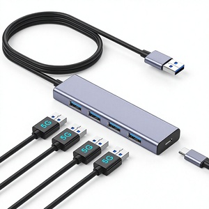 Hub USB 3.0 de 4 Puertos, Adaptador USB a Ethernet RJ45 Gigabit LAN, Estación de Acoplamiento para Laptop - Product Image 4
