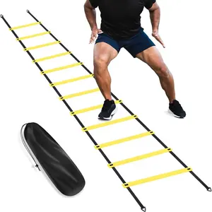 Juego de escalera de agilidad de entrenamiento físico con bolsa de transporte para Deportes Fútbol velocidad agilidad entrenamiento fútbol agilidad escaleras de agilidad