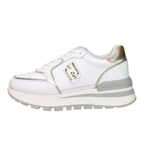 Zapatillas Liu Jo Donna Amazing 25 Nero con Detalles en Blanco y Dorado, Estilo Deportivo y a la Moda - Product Image 1