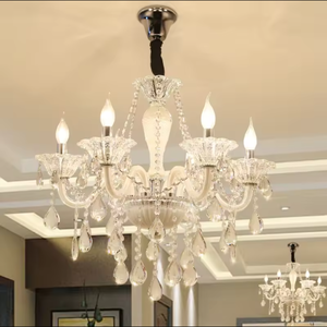 Venta al por mayor lámpara moderna hogar sala de estar dormitorio lujo K9 cristal vela candelabro partes - Product Image 2