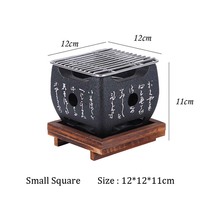 Barbecue japonais au charbon de bois, portable, en alliage d'aluminium, pour table, type Hibachi, Yakitori.