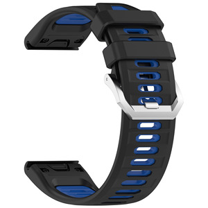 Bracelet de montre en silicone bicolore à libération rapide compatible avec Garmin Fenix 5/6/7/7 Pro/8 22 mm 26 mm - Product Image 5